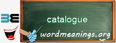 WordMeaning blackboard for catalogue